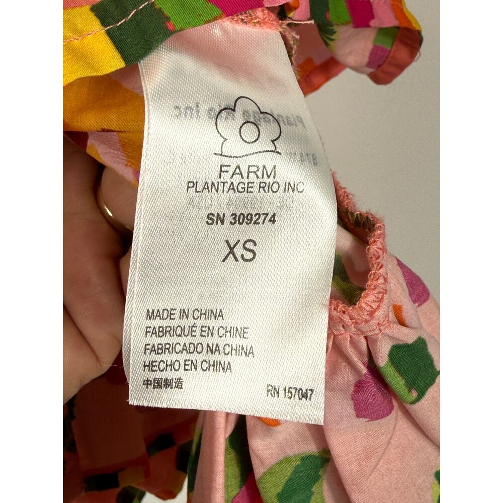 Anthropologie Farm Rio Painted Bananas Pink Mini Dress 100% cotton XS dress - Picture 8 of 12